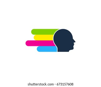 Paint Head Icon Logo Design Element