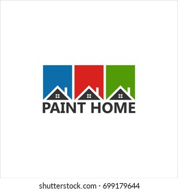Paint Home Logo Template Design
