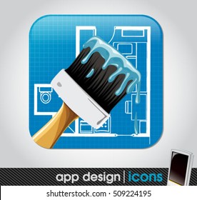 Paint And Home Remodelling App Icon For Mobile Devices