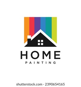 Paint house design element vector icon with creative idea for business person