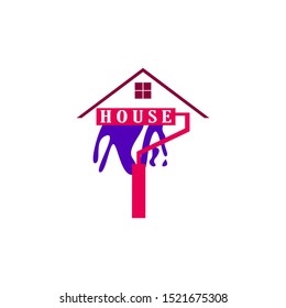 paint house logo Concept for home decoration building