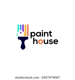 Paint House Logo Design Icon Element Vector With modern Style