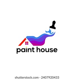 Paint House Logo Design Icon Element Vector With modern Style