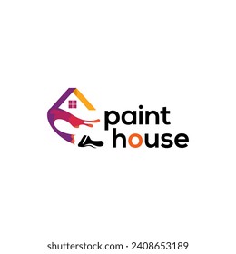Paint House Logo Design Icon Element Vector With modern Style