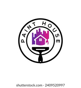 Paint House Logo Design Icon Element Vector With modern Style