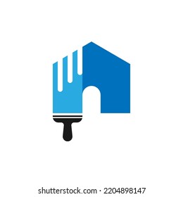 plantilla de diseño de logotipo de Paint House ilustración vectorial