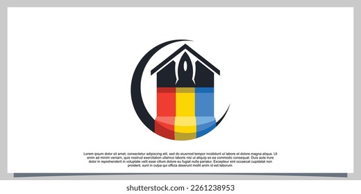 paint house logo design with template modern concept