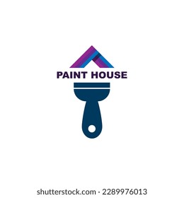 Paint house logo design template.