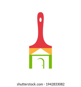 Paint House logo design vector illustration, Creative Paint logo design concept template, symbols icons