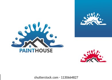 Paint House Logo Template Design Vector, Emblem, Design Concept, Creative Symbol, Icon