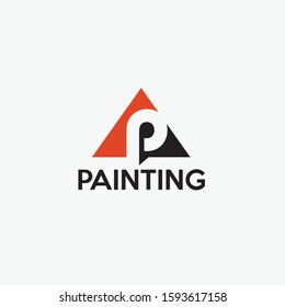 Paint House Vector Logo Design Template