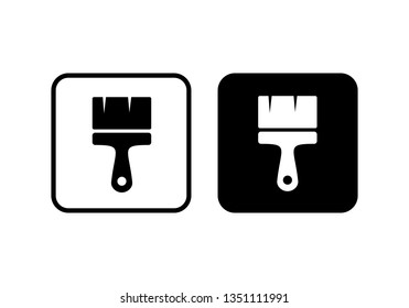 Paint icon. Paint brush icon. 