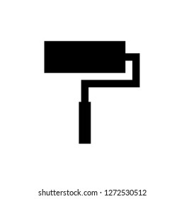 Paint icon. Paint brush icon. Paint roller icon