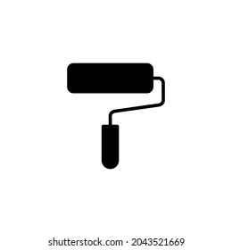 Paint icon. paint brush sign and symbol. paint roller icon vector
