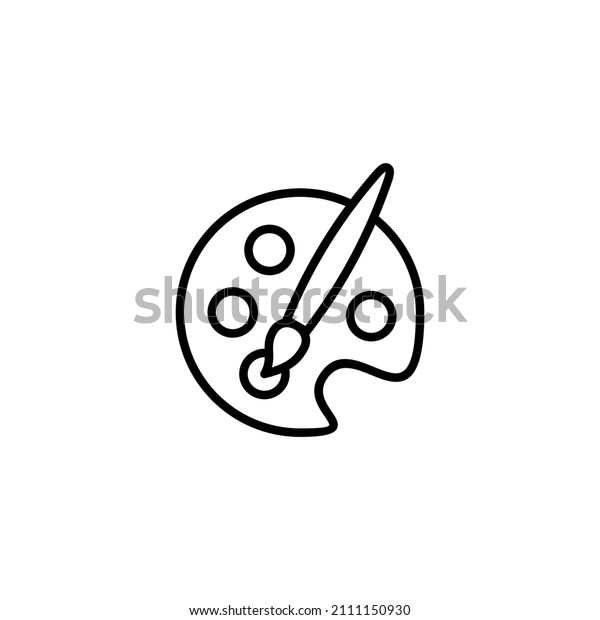Paint Icon Paint Brush Sign Symbol: เวกเตอร์สต็อก (ปลอดค่าลิขสิทธิ์ ...