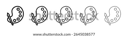 Paint icon filled flat sign concept for web design.