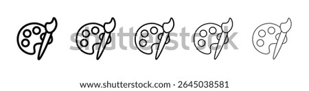Paint icon filled flat sign concept for web design.