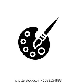 Paint icon Flat vector set outline