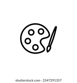 Paint icon logo design. paint brush sign and symbol. paint roller icon vector