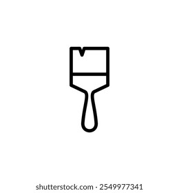 Diseño de logotipo de icono de pintura. signo y símbolo de pincel de pintura. Vector de icono de rodillo de pintura