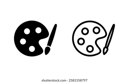 Paint icon logo design. paint brush sign and symbol. paint roller icon vector