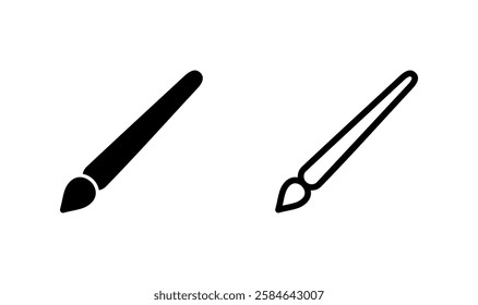 Paint icon logo design. paint brush sign and symbol. paint roller icon vector