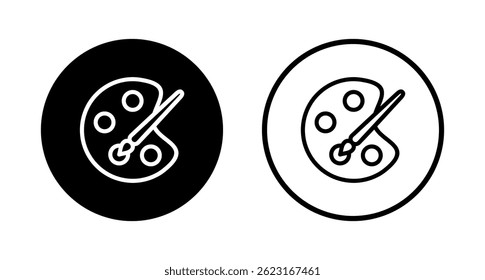 Pintar ícone logotipo design. pintar símbolo e sinal de pincel. pinta ícone rolo vetor