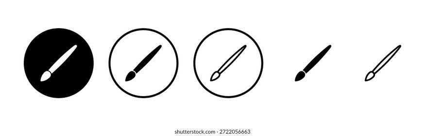 Pintar ícone logotipo design. pintar símbolo e sinal de pincel. pinta ícone rolo vetor