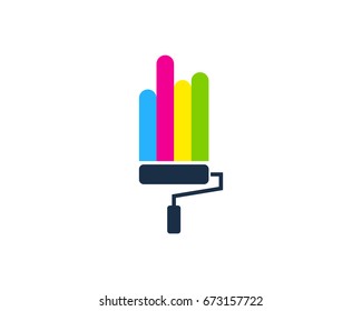 Paint Icon Logo Design Element