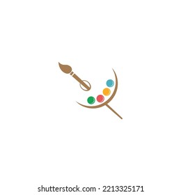 Paint icon logo design illustration vector