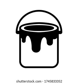 Icono de pintura o logotipo símbolo de señalización aislado ilustración vectorial - iconos vectoriales de estilo negro de alta calidad
