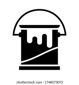 Icono de pintura o logotipo símbolo de señalización aislado ilustración vectorial - iconos vectoriales de estilo negro de alta calidad
