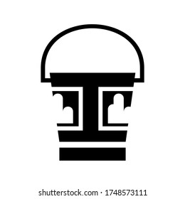 Icono de pintura o logotipo símbolo de señalización aislado ilustración vectorial - iconos vectoriales de estilo negro de alta calidad
