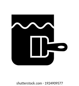 icono de pintura o logotipo símbolo de señalización aislado ilustración vectorial - iconos vectoriales de estilo negro de alta calidad
