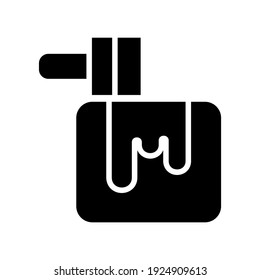 icono de pintura o logotipo símbolo de señalización aislado ilustración vectorial - iconos vectoriales de estilo negro de alta calidad
