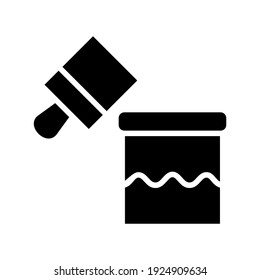 icono de pintura o logotipo símbolo de señalización aislado ilustración vectorial - iconos vectoriales de estilo negro de alta calidad
