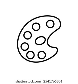 Paint icon Outline set in black and white color