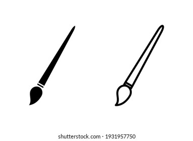 Paint icon set. paint brush icon vector. paint roller icon vector