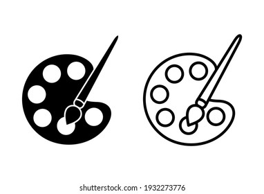 Paint icon set. paint brush icon vector. paint roller icon vector