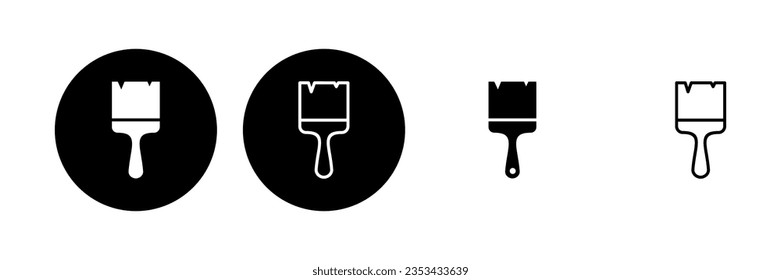 Pintar conjunto de iconos. vector de icono de pincel. vector de icono de rodillo de pintura