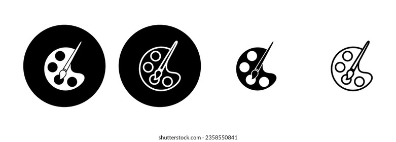 Paint icon set. paint brush icon vector. paint roller icon vector