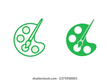 Pintar conjunto de iconos. vector de icono de pincel. vector de icono de rodillo de pintura