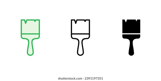 Pintar conjunto de iconos. vector de icono de pincel. vector de icono de rodillo de pintura