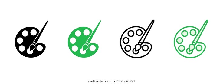 Paint icon set. paint brush icon vector. paint roller icon vector