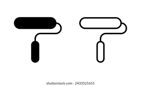Paint icon set. paint brush icon vector. paint roller icon vector