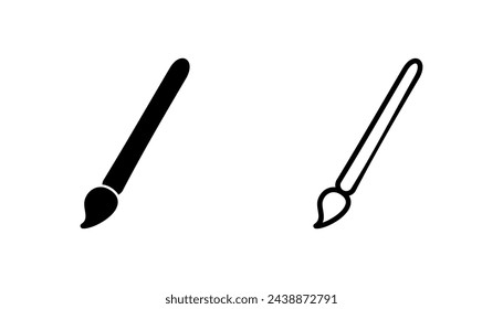 Paint icon set. paint brush icon vector. paint roller icon vector