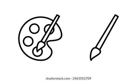 Paint icon set. paint brush icon vector. paint roller icon vector