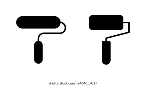 Paint icon set. paint brush icon vector. paint roller icon vector