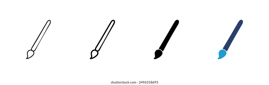 Paint icon set. paint brush icon vector. paint roller icon vector