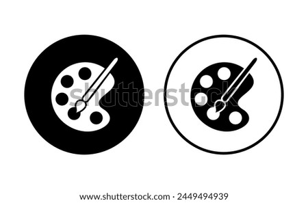 Paint icon set. paint brush icon vector. paint roller icon vector
